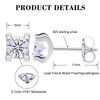 Moissanite Stud Earrings, 1ct Round Cut D Color VVS1 Clarity