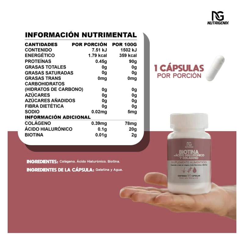 Vitaminas Crecimiento Cabello Nutrigenix