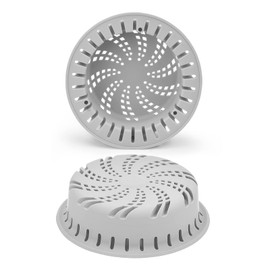 VOHCTO Silicone Drain Hair Catcher Bathroom Sink Bathtub Drain strainers for pop up and Regular drains (Gray)