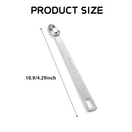 4 PCS 1/16 Teaspoon (1/16 Tsp | 0.33 mL | 0.33 cc) Single Measuring Spoon, Stainless Steel 1/16 Tsp Small Measuring Spoon Mini Measuring Spoons