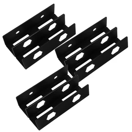 SEWACC 1 Set Under Desk Laptop Mount Double Layer Metal Bracket for Efficient Space Management Easy Installation with Included Screws Suitable for Laptops Keyboards and Cables Black