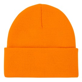 Zando Warm Baby Beanie Hat Toddler Beanie Soft Knit Toddler Winter Hat Cute Knit Baby Hats for Boys Girls Winter Hats for Girls Kids Hats CC Beanies for Kids Orange Beanie