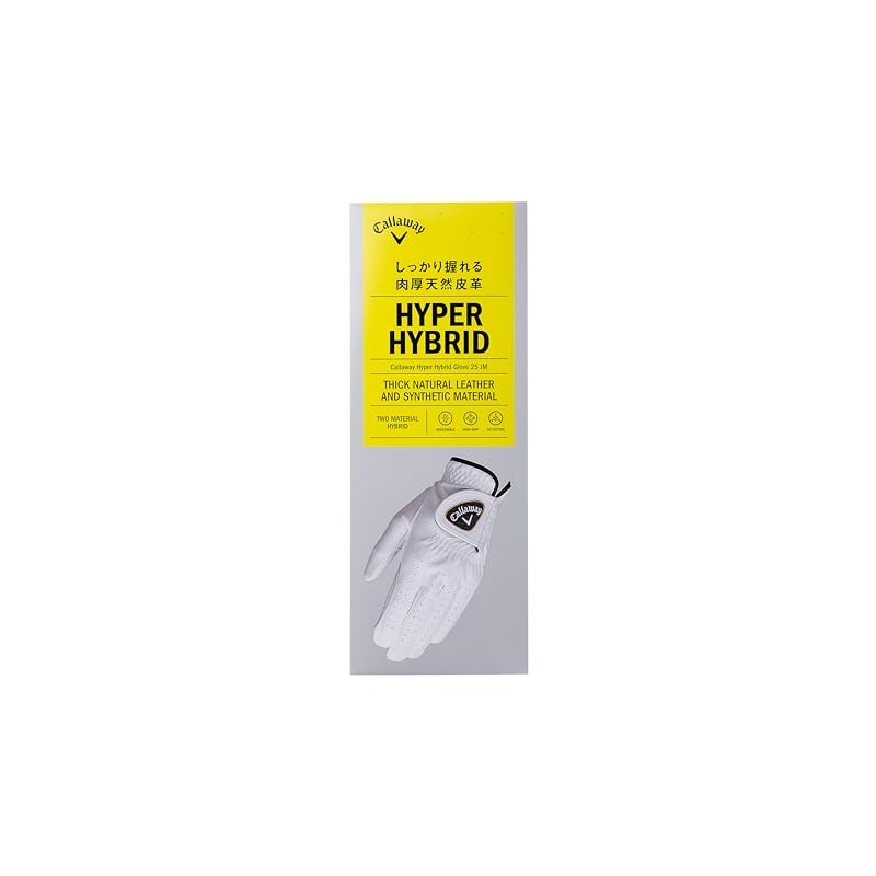 Callaway Gloves HYPER HYBRID LH WHT 22 25 (22 cm