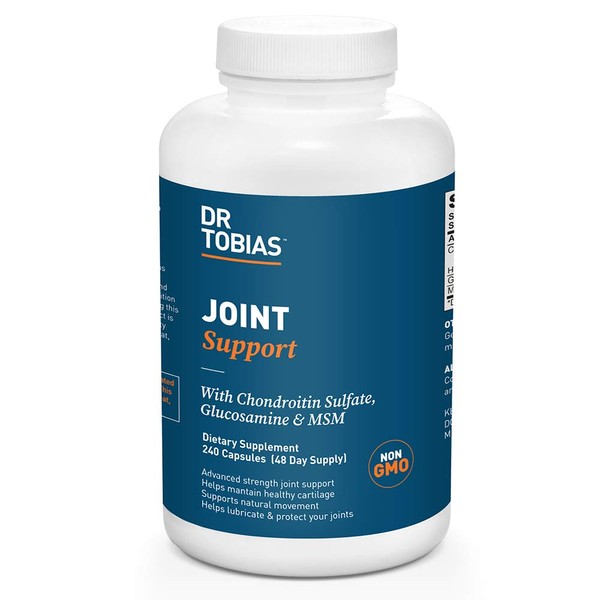 Dr. Tobias Joint Support Supplement with Glucosamine Chondroitin MSM, Supports Joint Health, Function & Flexibility, Extra Strength Joint Supplements for Men & Women, 240 Capsules