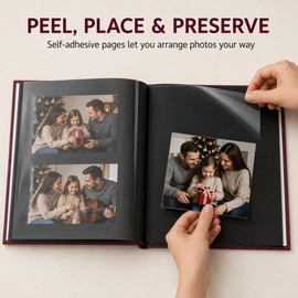 Self-Adhesive Photo Album 20 Sheets 40 Pages for Family and Wedding Memories