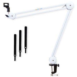 keepdrum MS138 Microphone Arm White + MS089 Microphone Spider for G-Track AT-2020/USB+