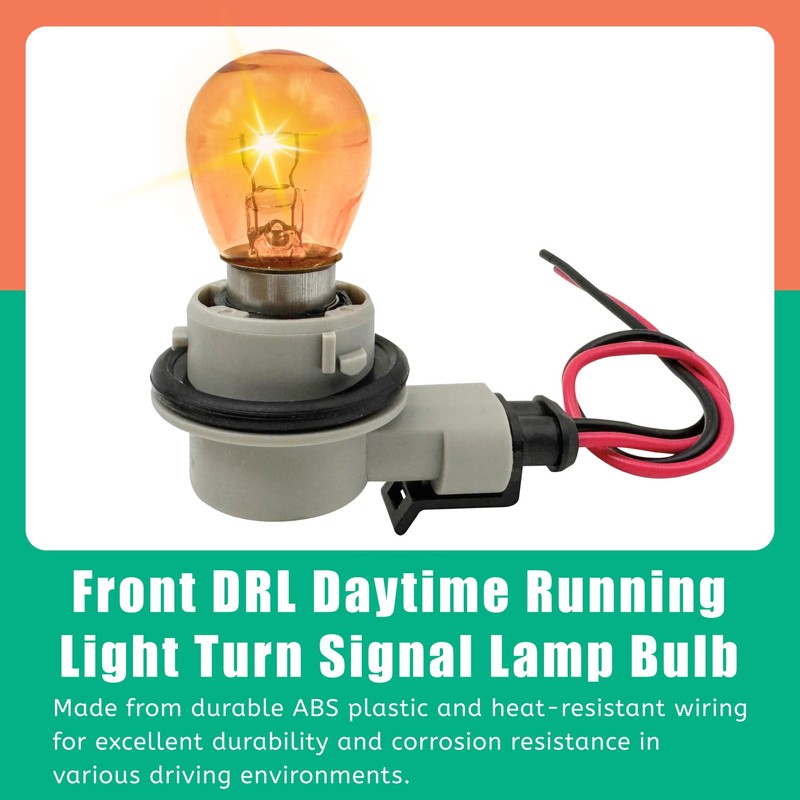 Memiuyelay 2Pcs DRL Daytime Running Light Turn Signal Lamp Bulb