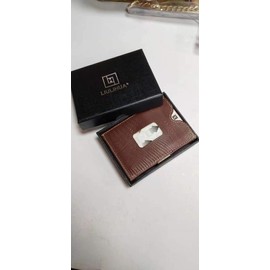 LIULIHUA Minimalist Wallets for Men Slim Credit Card Trifold Wallets-RFID Blocking and Cow Leather Case (Brown)
