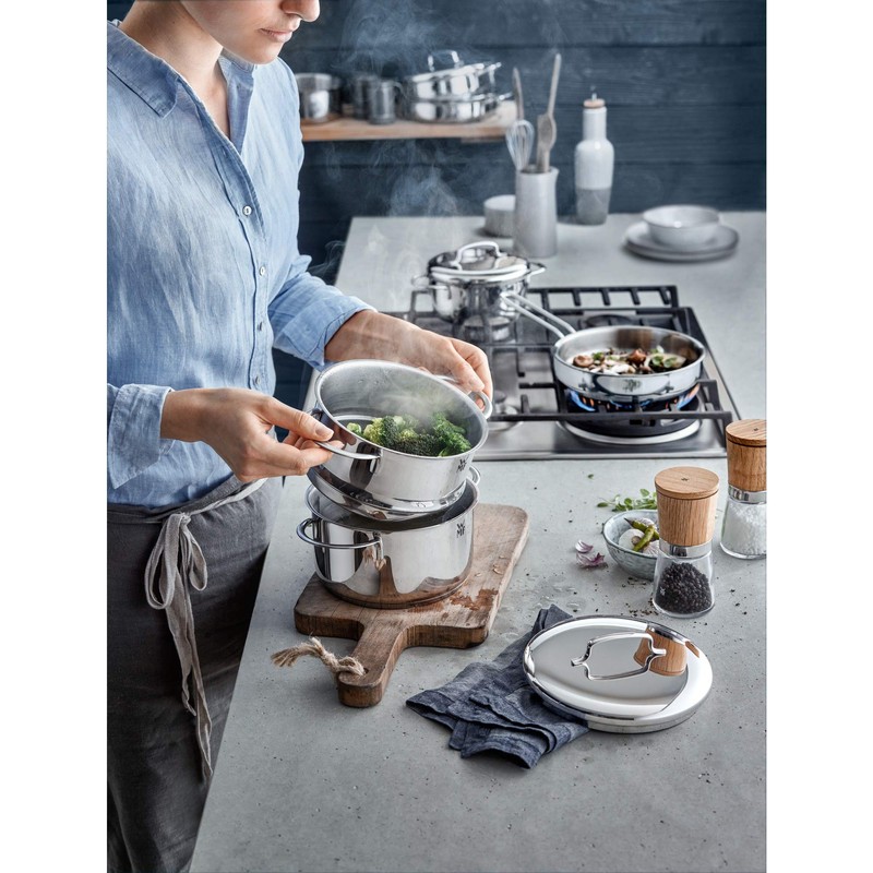 WMF 12 cm Mini High Casserole with Lid, 12cm, Silver