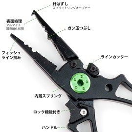 Cyfie Fishing Pliers, Anti-Rust, Multi-functional, Locking Function, Line Cutter, Needle Remover, Fish Pliers with Rope, Pliers Holder, Fishing Pliers, Stainless Steel, High Performance, Lightweight,