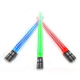 Lightsaber Chopsticks Star War Chopstick Light Up Lightsaber Chopsticks for Adults Saber Sticks Cool Chopstick Light Up Chop Sticks Light Saber Reusable Sushi Lightup Sabers Star War Gifts