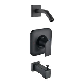 Replacement for Moen Shower Faucet Trim Kit, Shower Arm, Shower Handle& Tub Spout, (Valve& Catridge Not Inclued), Matte Black
