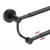 BESy Adjustable 16-26 Inches Double Bath Towel Bar for Bathroom