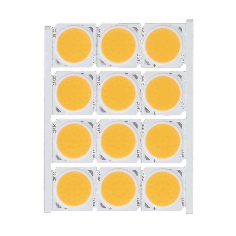 12Pcs COB Light Source High Power Round LED Chip 12W