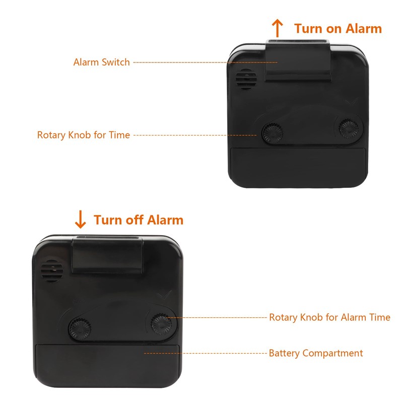 JOPHEK Mini Alarm Clock, Analogue Travel Alarm Clock with Snooze