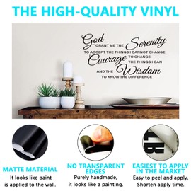 Prayer Wall Decor, Inspirational Wall Decals, (Easy to Apply), Art Decor Vinyl Stickers Quotes Living Room Bedroom Bathroom Kitchen Motivational Women Family Christian Bible Verse Faith Biblical Jesus