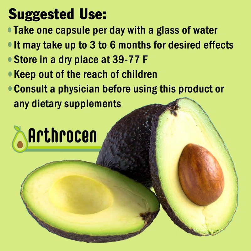 Arthrocen EVO Vegan Joint Health Supplement, 300Mg Avocado Soy Unsaponifiable,