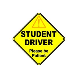 Vinyl Junkie Graphics Warning Student Driver Sticker/Decal