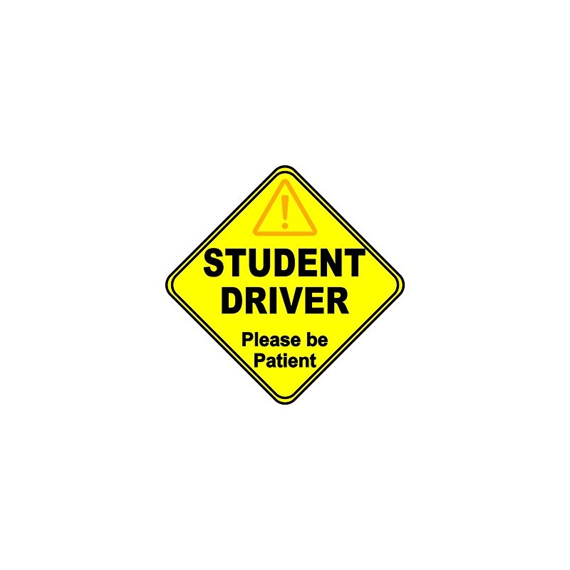 Vinyl Junkie Graphics Warning Student Driver Sticker/Decal