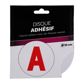 TBC MOTO Runder Sticker für Fahranfänger in Frankreich, Aufschrift „A“