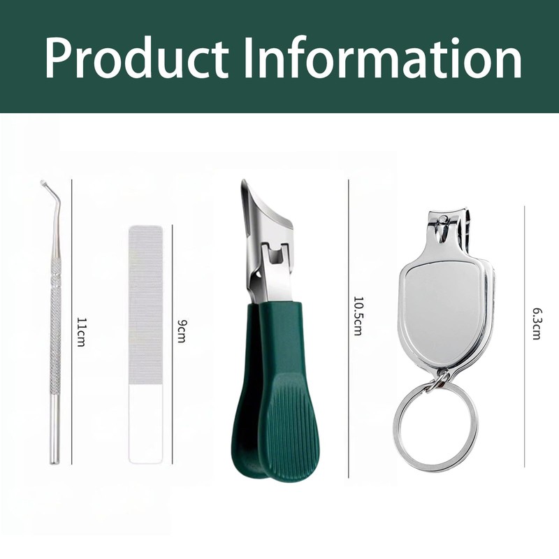Toe Nail Clippers Thick Nails, Slanted Nail Clippers for Ingrown