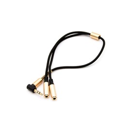BLACK STORK 3.5 mm Stereo Audio Y Splitter 2 Female to 1 Male AUX Cable Headphones Headset Adapter 30cm
