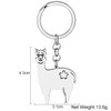 SHIGIE Stainless Steel Adorable Flowers Alpaca Keychain Llama Wild Animals