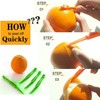 Shoyisenka 10 Pcs Orange Peeler Tool, Plastic Orange Lemon Citrus