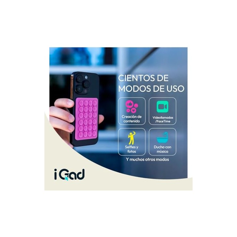 SC ACCESORIOS Soporte para Celular con Ventosa de Silicón para