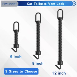 Tailgate Stand - Pet Ventilation Car Door Lock - Latch Hook Dog Guard for Car Boat/Trunk Lid - for Estate Cars, Hatchbacks, Vans & More (12 inches)