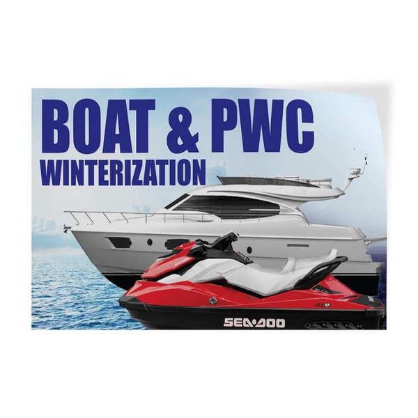 Decal Stickers Multiple Sizes Boat & PWC Winterization Business B