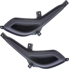 For Hyundai Accent Fog Light Cover 2012 13 14 15 16 2017 Driver and Passenger Side Pair/Set | Dark Gray | Hatchback/Sedan | HY1038111 + HY1039111 | 865631R000 + 865641R000