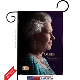 Queen Elizabeth II Garden Flag Set Mailbox Hanger Sweet Life Sympathy Remembrance Memorial Bereavement Love Support Emotion Postive Small Gift Yard House Banner Double-Sided Made in USA 13 X 18.5