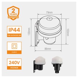 National Lighting Electronic Dusk To Dawn Photocell Sensor Outdoor Weatherproof Light Switch IP44 Rated