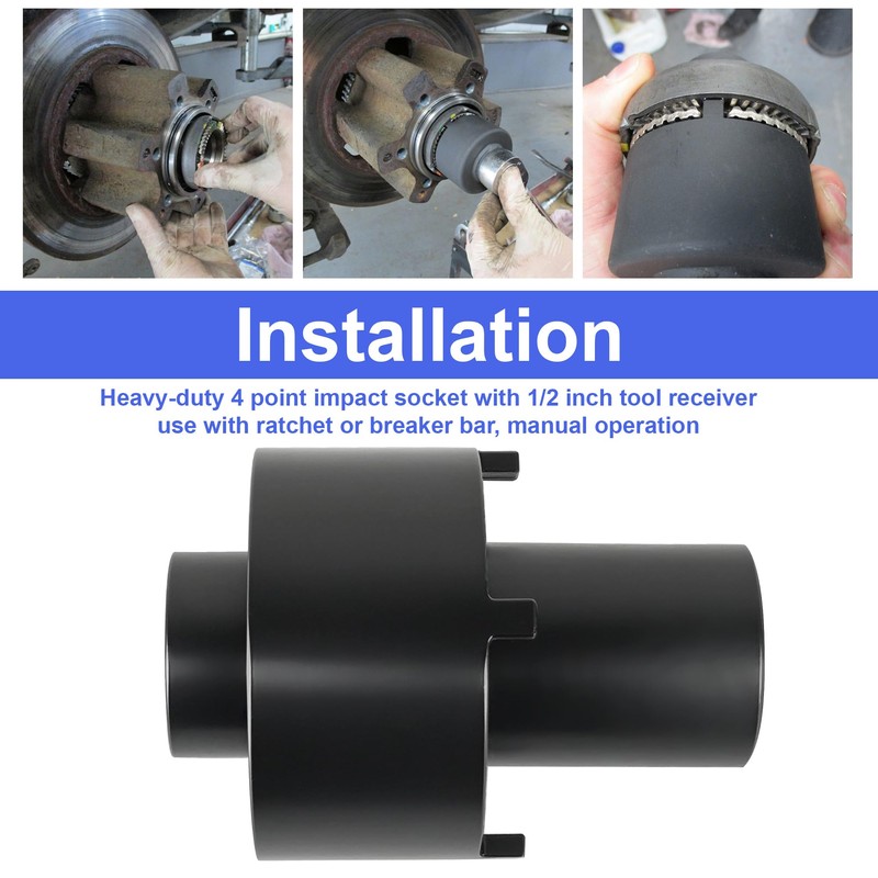 Outopakkle Rear Axle Hub Bearing Spindle Lock Nut Socket Wrench