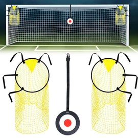 Ninoclar 3PCS football Training Equipment Includes 2 Top Bins Football Targets and 1 Football Target，Easy to Attach and Detach Soccer Goal Net for Goal Training and Accuracy Practice