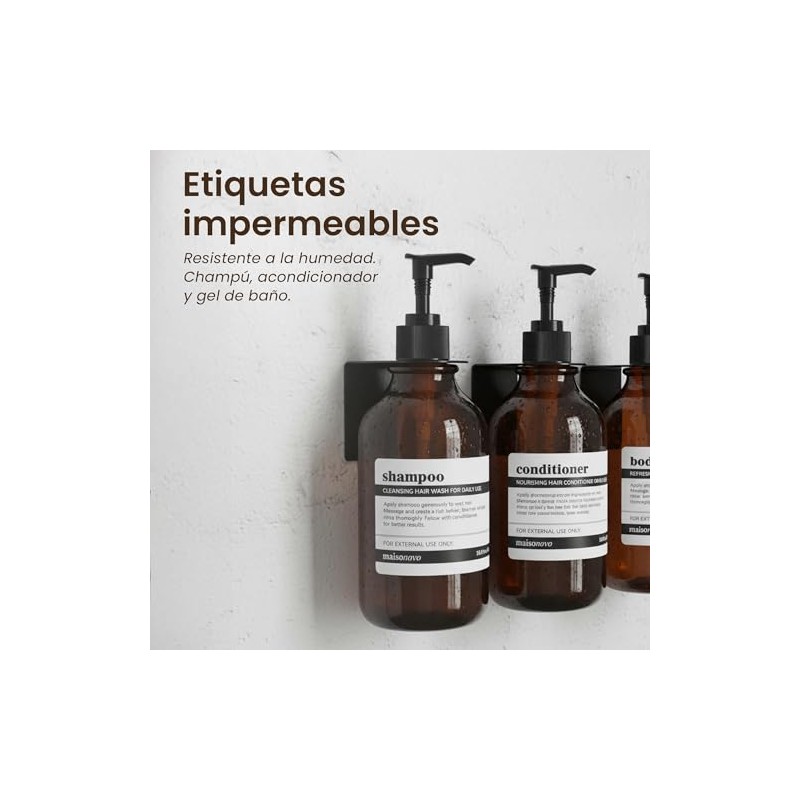 MAISONOVO Dispensador de champú y acondicionador - Dispensador de jabón