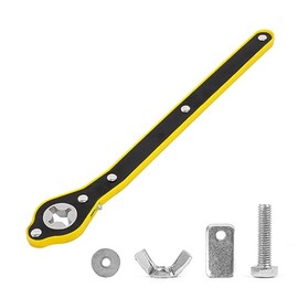 Llave de gato con trinquete, llave de gato para autos con asa giratoria de 360° que ahorra trabajo con asa larga, asa de gato de tijera, llave de rueda para motocicleta, furgoneta, SUV y otros