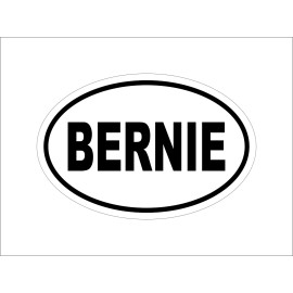 Sticker Tiger BERNIE SANDERS "BERNIE" 2020 DEMOCRAT OVAL DECAL STICKER POLITICAL CAMPAIGN