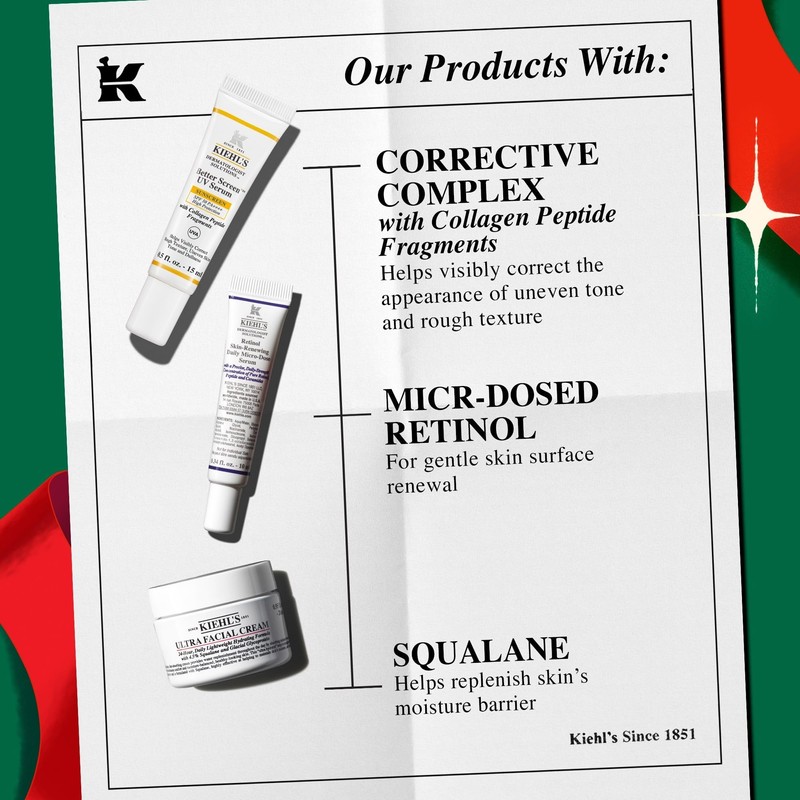 Kiehl's Polished to Party Gift Set, Cream 50 ml, Serum