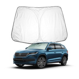 BIXUAN Kodiaq 2023 Sun Protection Compatible with Skoda Kodiaq 2017-2023 Windscreen for Kodiaq Car Windscreen Cover Wind Protection for Windscreen Blocked UV Cover Foldable