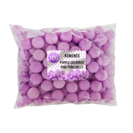 100 x Plain Colour Ping Pong Table Tennis Balls 40mm No Logos Purple Ideal For Cat Dog Pet Toy School Crafts