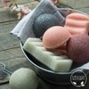 The Konjac Sponge Premium heart puff with pink clay