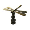Lamp Finial-Dragonfly-Aged Brass Finish, Highly Detailed Metal Casting