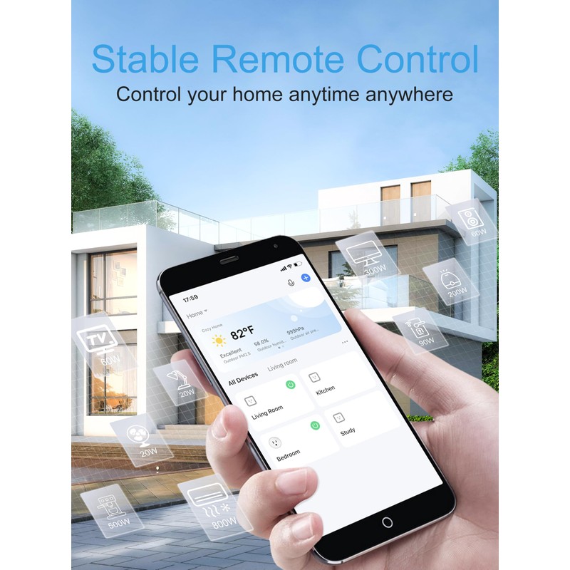 EIGHTREE Mini Smart Plug 𝟓𝐆𝐇𝐳 𝐖𝐢-𝐅𝐢 𝐂𝐨𝐦𝐩𝐚𝐭𝐢𝐛𝐥𝐞 𝟏𝟓𝐀, 𝗘𝗻𝗲𝗿𝗴𝘆 𝗠𝗼𝗻𝗶𝘁𝗼𝗿𝗶𝗻𝗴,