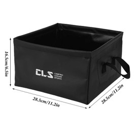 Folding Bucket, Camping, Square, 3.5 gal (13 L), Large Capacity, Portable Fishing Bucket, Camping Bucket, Outdoor, Foldable, Compact, Bucket Sink, Ultra Lightweight, For Outdoor Use, Fishing, Travel,