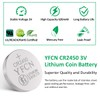 YFCN CR2450 Battery 3V Lithium Battery 5 Count Pack CR2450
