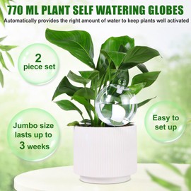 2 Pack 26 oz Extra Large Plant Self Watering Globes Top Fill