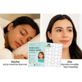Parches para Acné 36 Piezas – Hidrocoloide con Ácido Salicílico y Árbol de Té, Invisibles Bajo Maquillaje, Ultrafinos, Antiespinillas y Granitos – Uso Día y Noche
