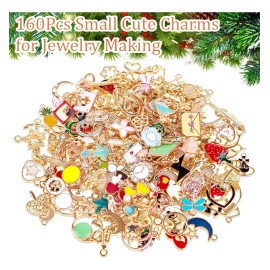 160 Pzs Accesorios Para Joyera En Lote, Mezcla Variada De Piezas Metlicas Para Aretes Y Pulseras, Ideales Para Diy De Collares, Pulseras Y...         